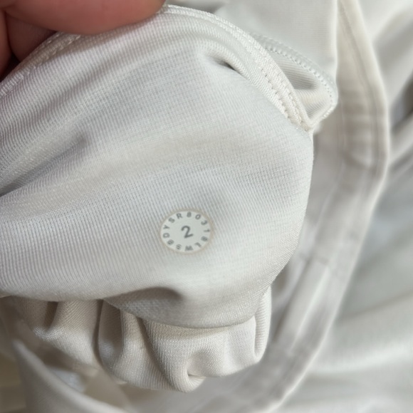 LULULEMON WOMENS SWIFT SPEED 7/8 TIGHT MESH LEGGINGS WHITE Sz 2 - Picture 6 of 7